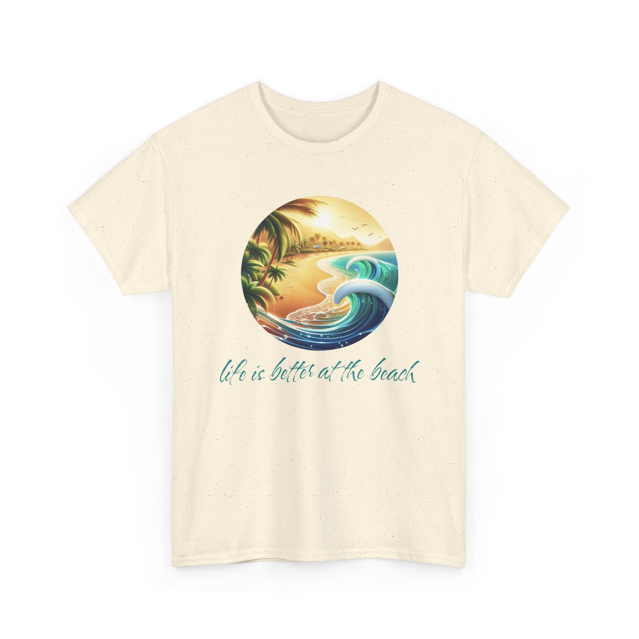 Beach Sunset T-Shirt — "Life Is Better at the Beach" Surf Graphic Tee