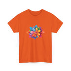 Colorful Layered Flower T-Shirt — Bright Floral Graphic Tee