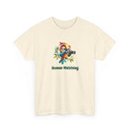 T‑Shirt — Cute Bird with Binoculars "Human Watching" Graphic Tee