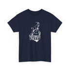 Steady Over Steep Mountain Goat T-Shirt — Motivational Hiking Logo Tee