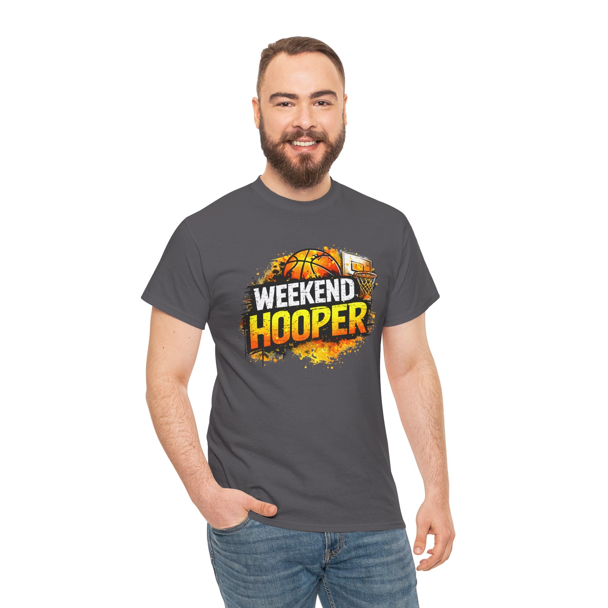 Weekend Hooper Basketball T‑Shirt — Retro Court Graphic Tee for Players & Fans