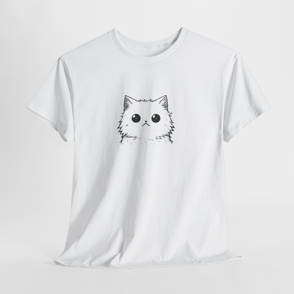 Cat Face Graphic Tee – Cute Minimalist Kitten T-Shirt