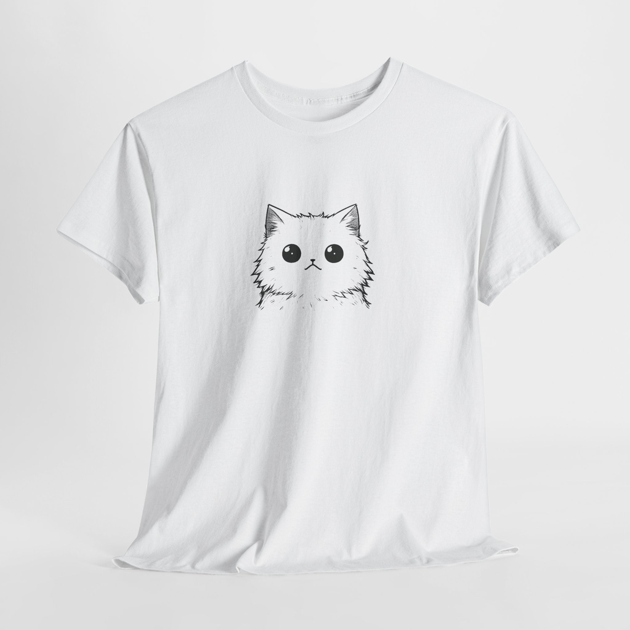 Cat Face Graphic Tee – Cute Minimalist Kitten T-Shirt