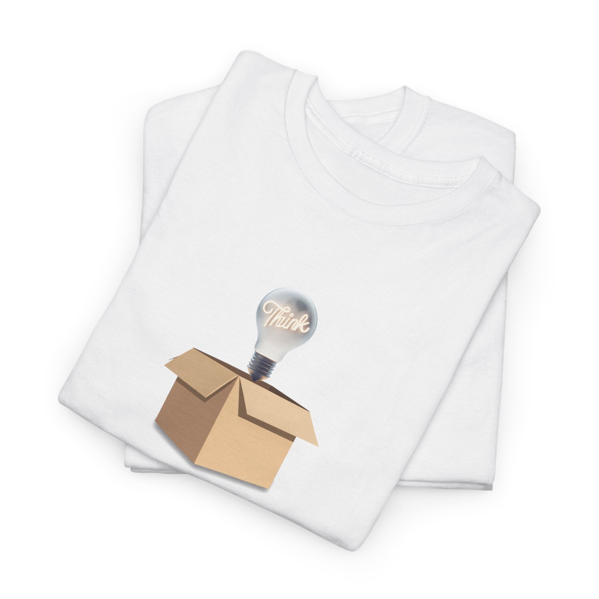 T-Shirt — Lightbulb Idea Think Outside The Box Graphic Tee