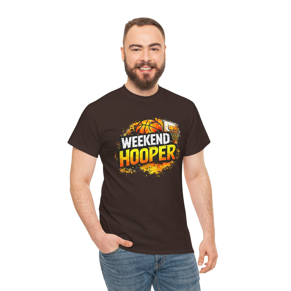 Weekend Hooper Basketball T‑Shirt — Retro Court Graphic Tee for Players & Fans