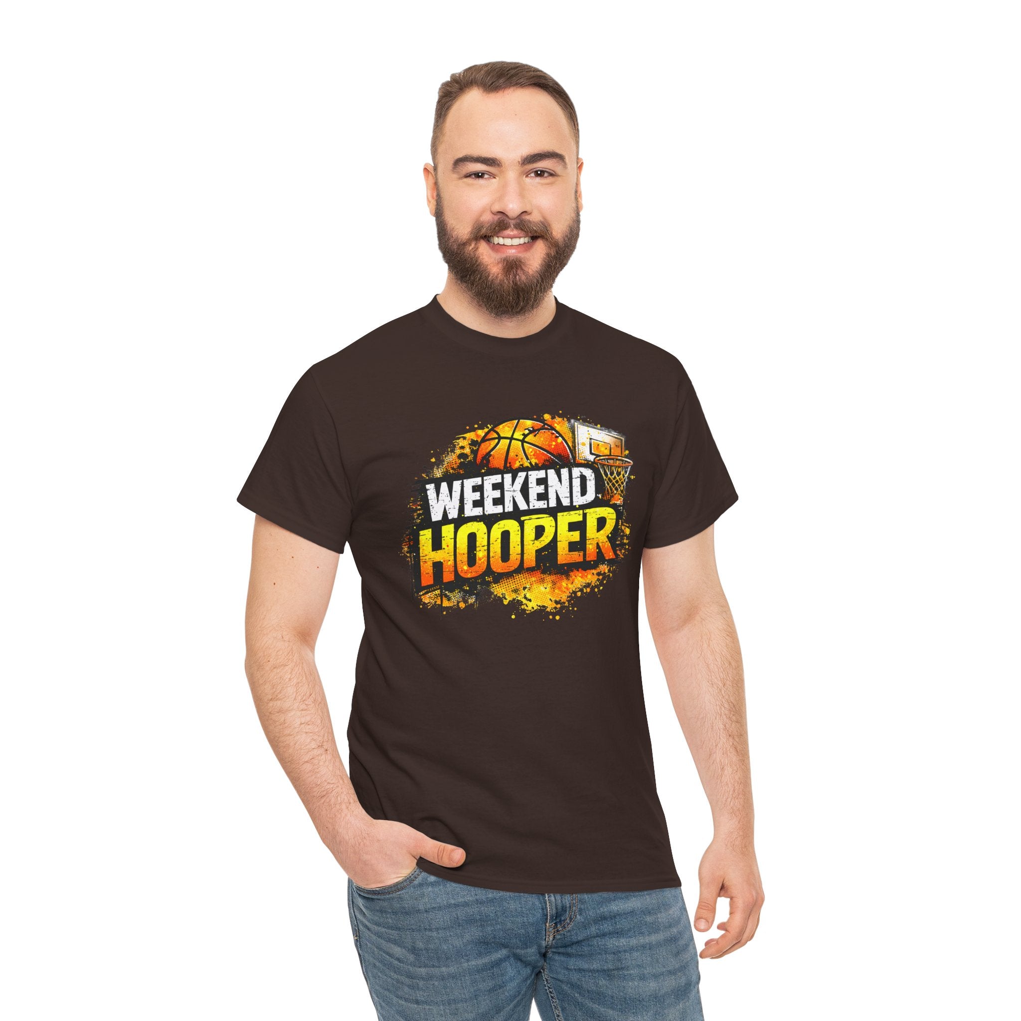 Weekend Hooper Basketball T‑Shirt — Retro Court Graphic Tee for Players & Fans