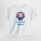 T-Shirt — "Purrfect Beats" Cat DJ Graphic Tee