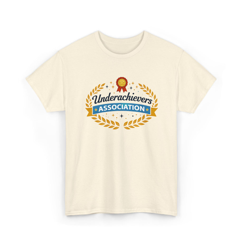 Underachievers Association T-Shirt — Funny Retro Badge Graphic Tee