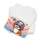 DJ Cat Turntable T-Shirt — Retro Music Cat Graphic Tee