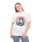DJ Cat Turntable T-Shirt — Retro Music Cat Graphic Tee