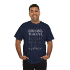 Teacher Floral Rain T-Shirt — Elegant Teacher Appreciation Tee