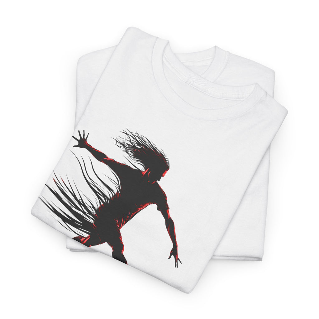 Soccer Player Silhouette T-Shirt — Dynamic Football Player Tee