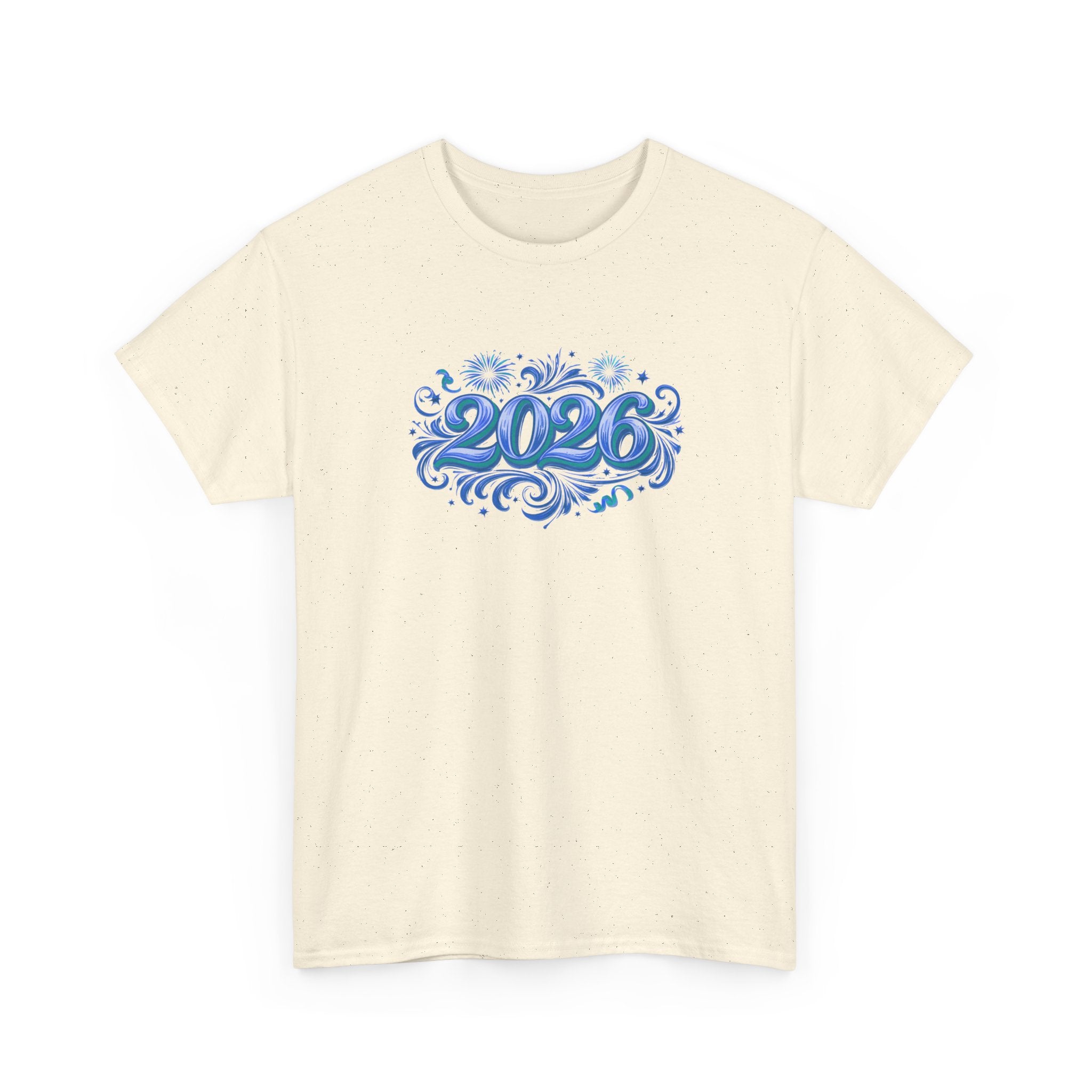 2026 Decorative Script Tee — New Year Celebration T-Shirt