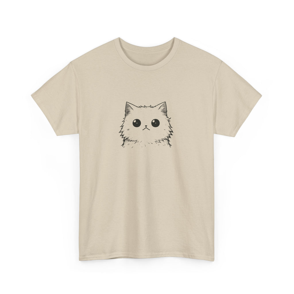 Cat Face Graphic Tee – Cute Minimalist Kitten T-Shirt