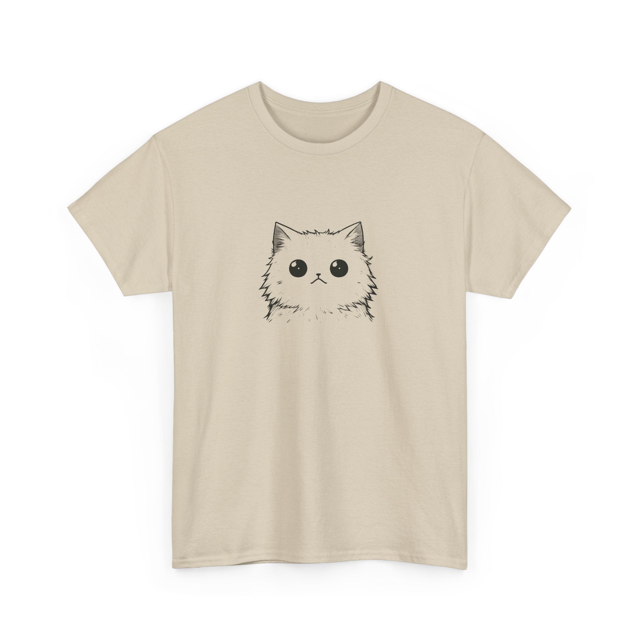 Cat Face Graphic Tee – Cute Minimalist Kitten T-Shirt