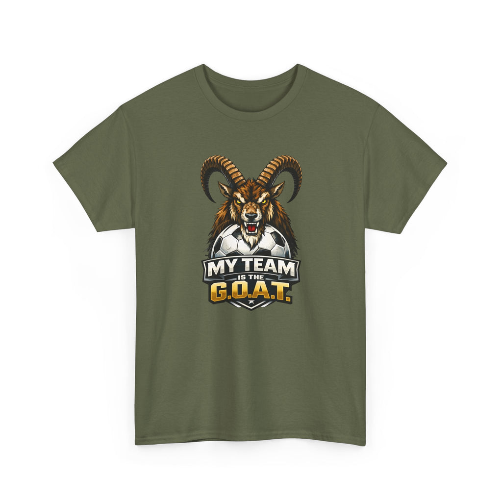 Goat Ibex Soccer Tee — "My Team Is the GOAT" Sports Fan T-Shirt