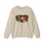 Christmas Fireplace Sweatshirt – Cozy Holiday Crewneck with Hot Cocoa & Tree