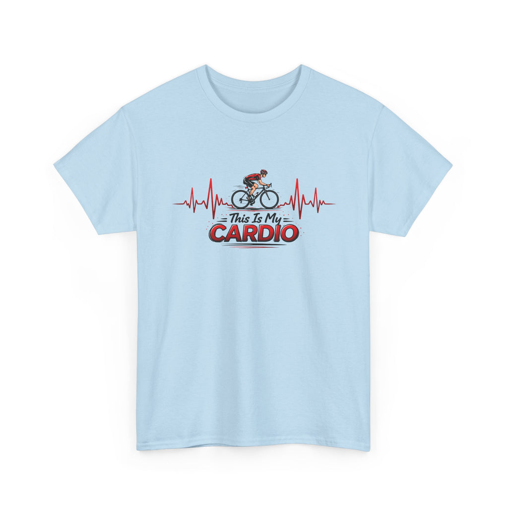 Cycling T‑Shirt — "This Is My Cardio" Bike Heartbeat Tee