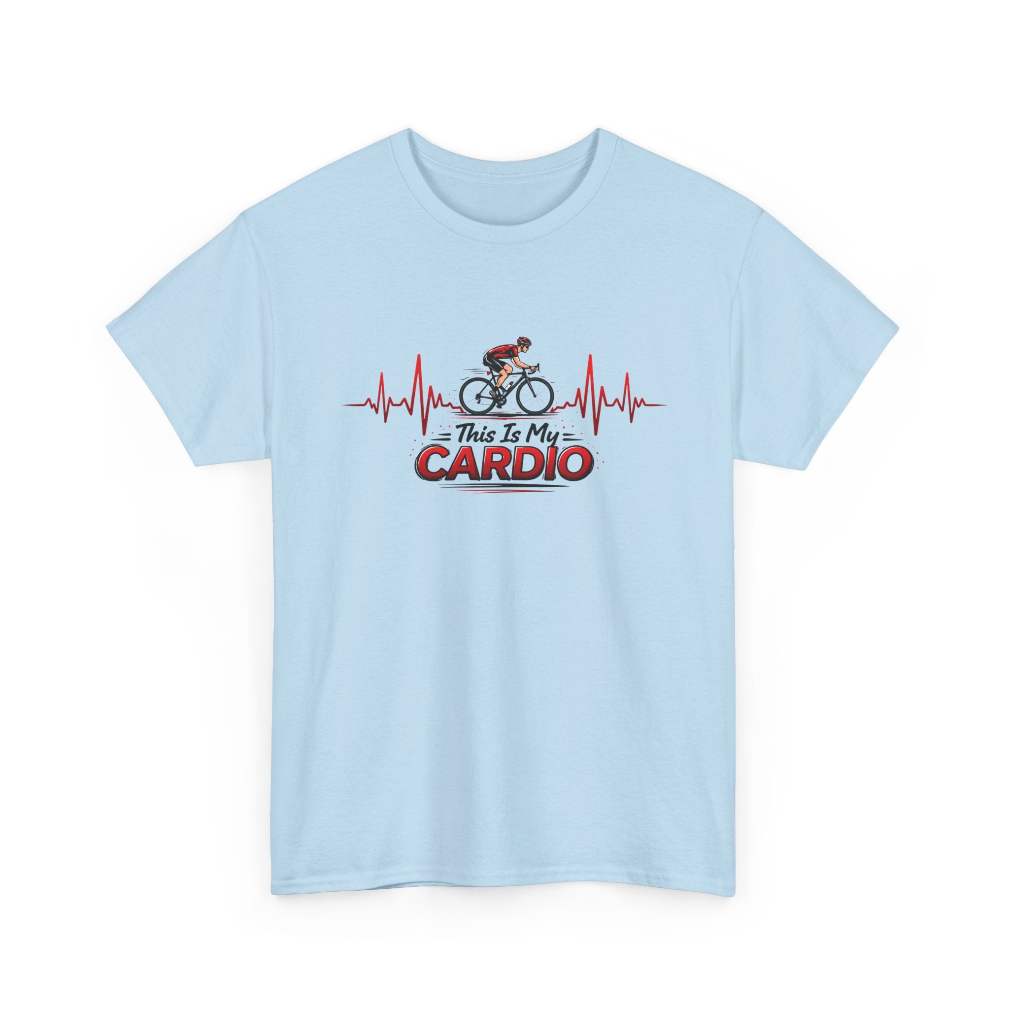 Cycling T‑Shirt — "This Is My Cardio" Bike Heartbeat Tee
