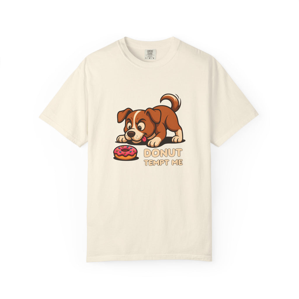 Donut Tempt Me T-Shirt — Cute Puppy & Donut Graphic Tee
