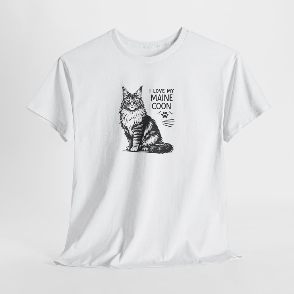 Maine Coon Cat T-Shirt — "I Love My Maine Coon" Tee