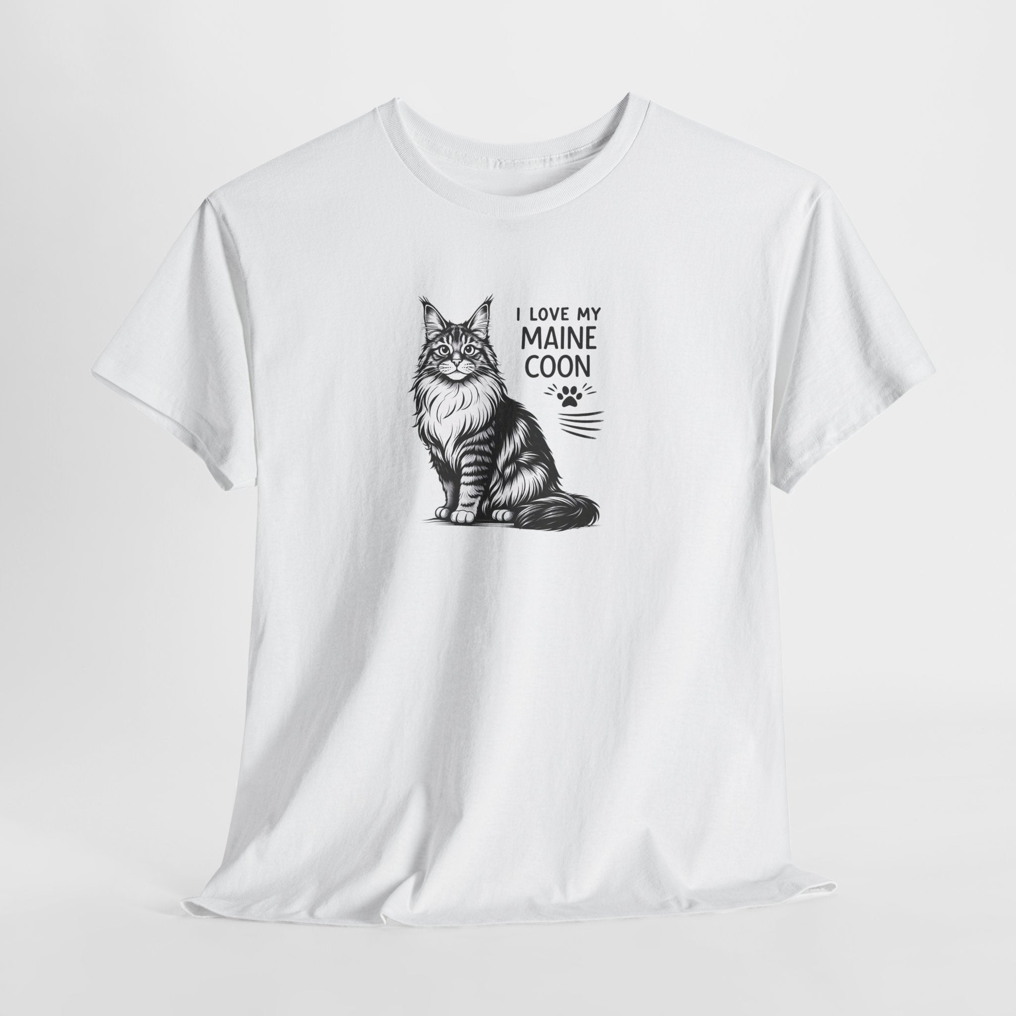 Maine Coon Cat T-Shirt — "I Love My Maine Coon" Tee