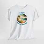 Beach? Shore Thing! Tropical Sunset Summer Beach T-Shirt
