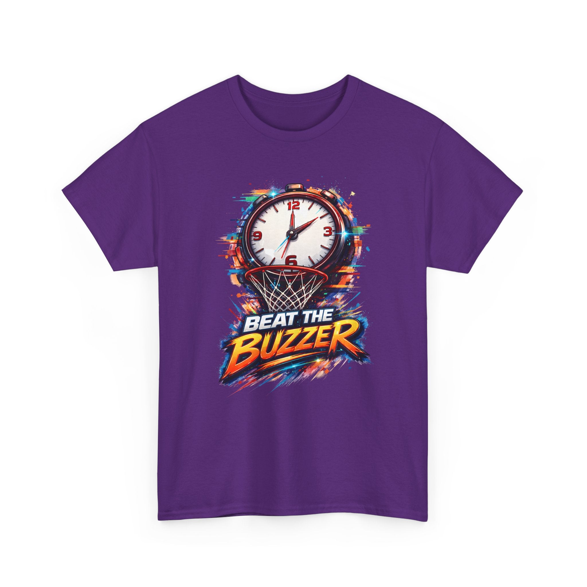 Beat the Buzzer Basketball T-Shirt — Sporty Countdown Graphic Tee