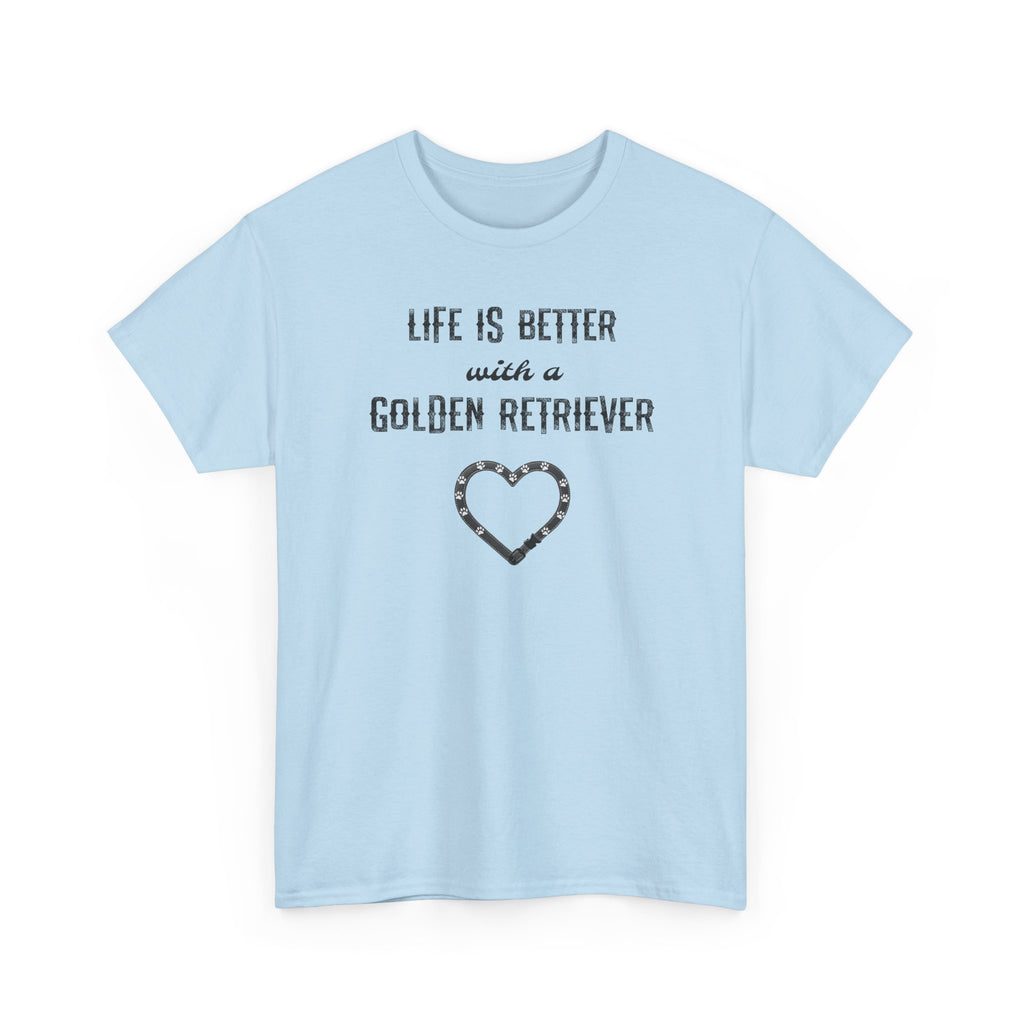 Life Is Better with a Golden Retriever Heart Dog Lover Tee