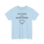 Life Is Better with a Golden Retriever Heart Dog Lover Tee