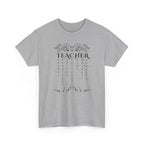 Teacher Floral Rain T-Shirt — Elegant Teacher Appreciation Tee