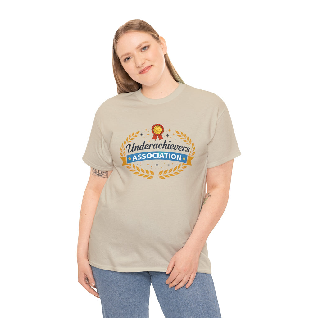 Underachievers Association T-Shirt — Funny Retro Badge Graphic Tee