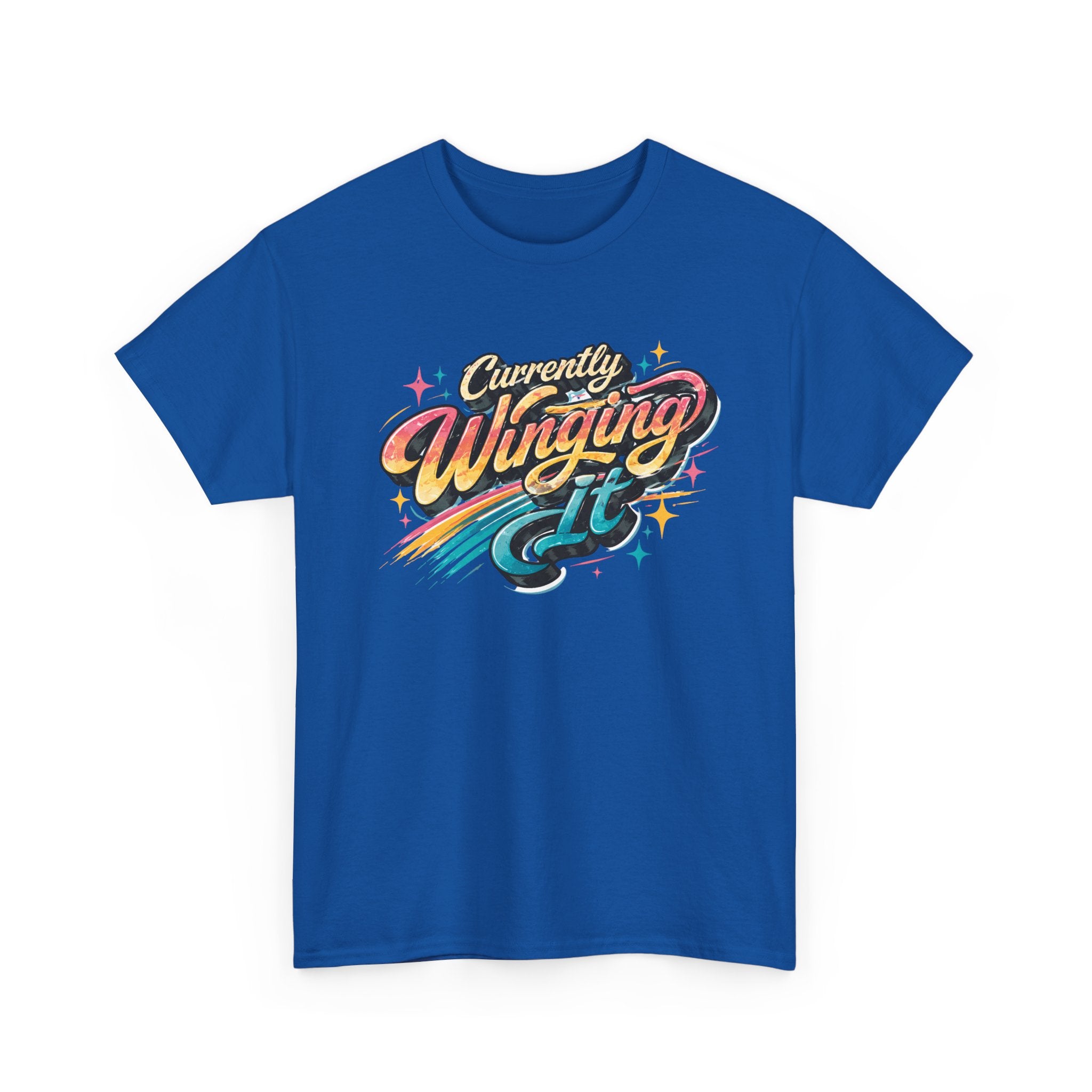 Currently Winging It Graphic Tee — Retro Script Casual Shirt