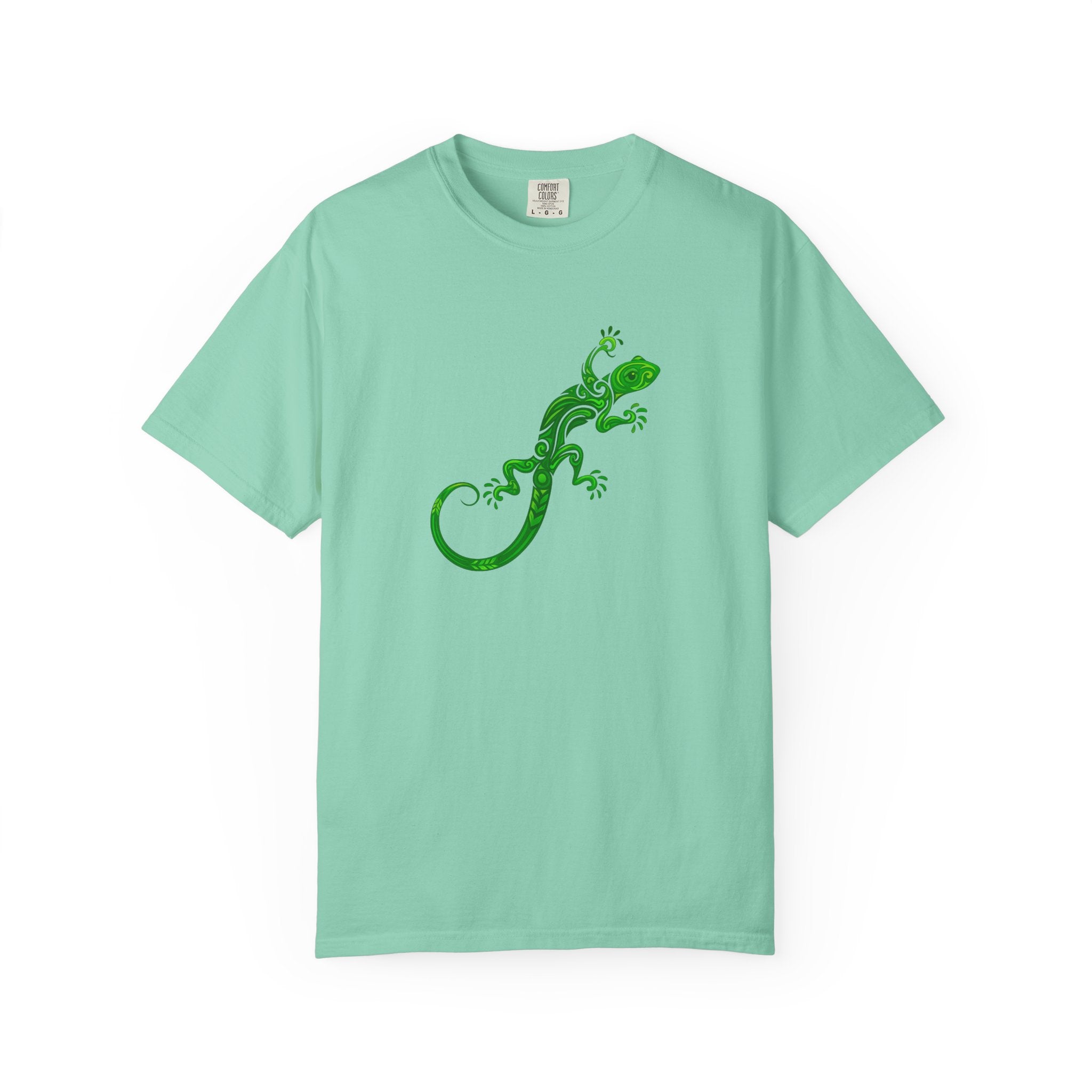 Green Gecko Graphic T-Shirt — Nature Lizard Shirt
