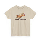 Maybe Tomorrow Cat T-Shirt — Lazy Cat Funny Graphic Tee