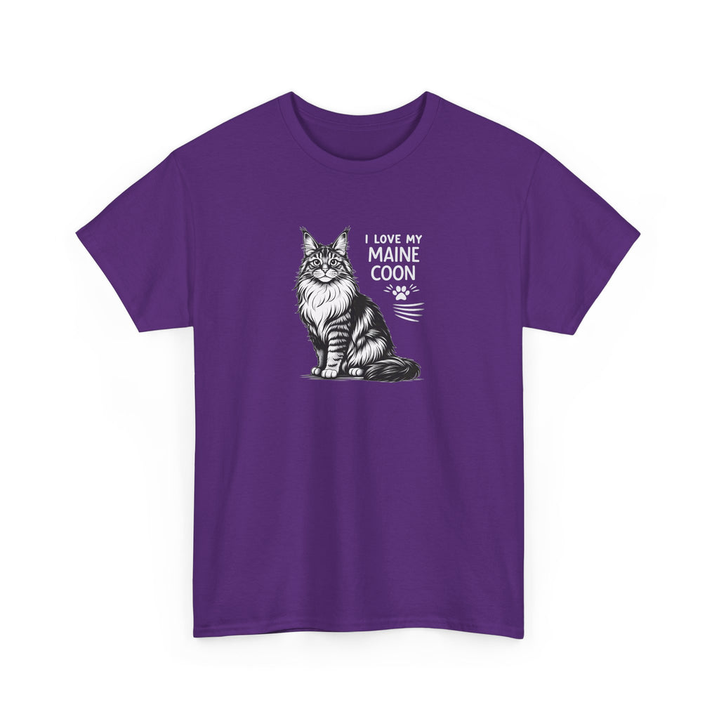 Maine Coon Cat T-Shirt — "I Love My Maine Coon" Tee