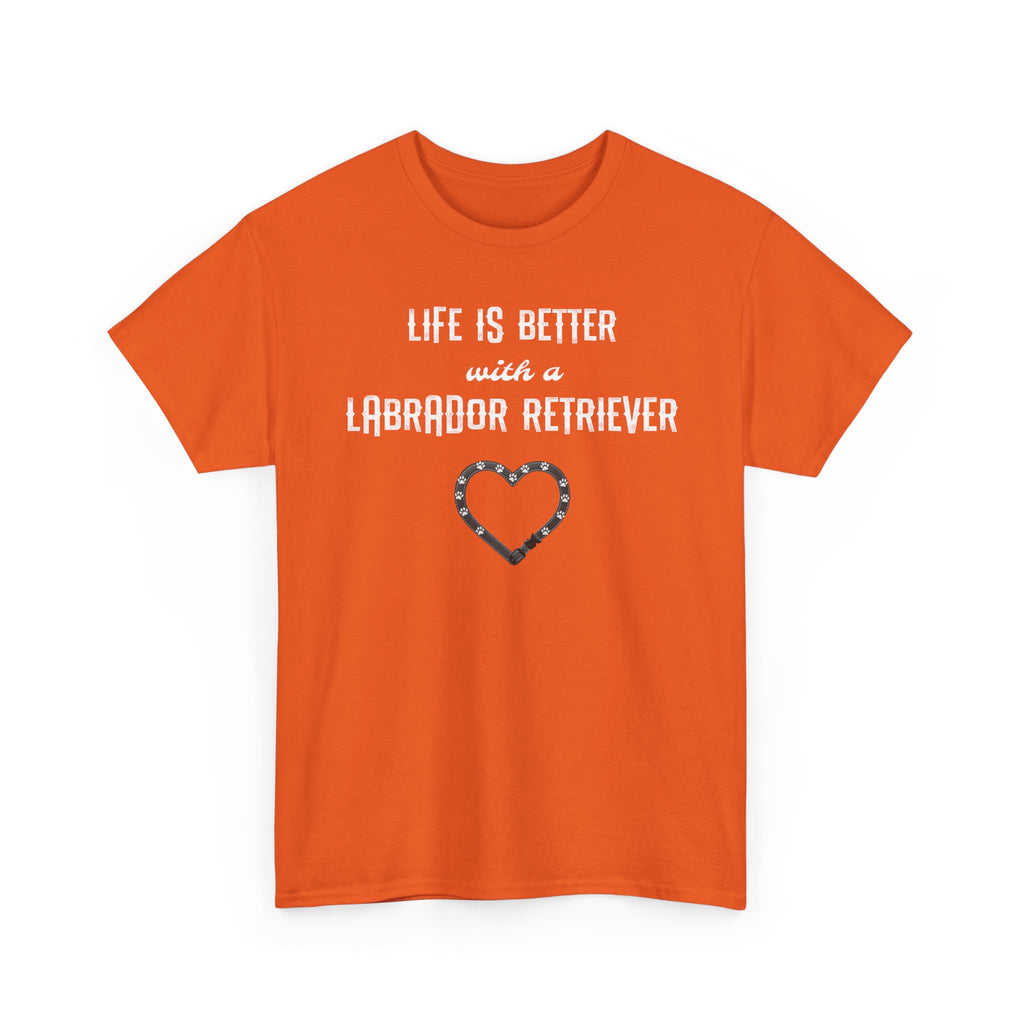 "Life Is Better with a Labrador Retriever" Heart Dog Lover Tee