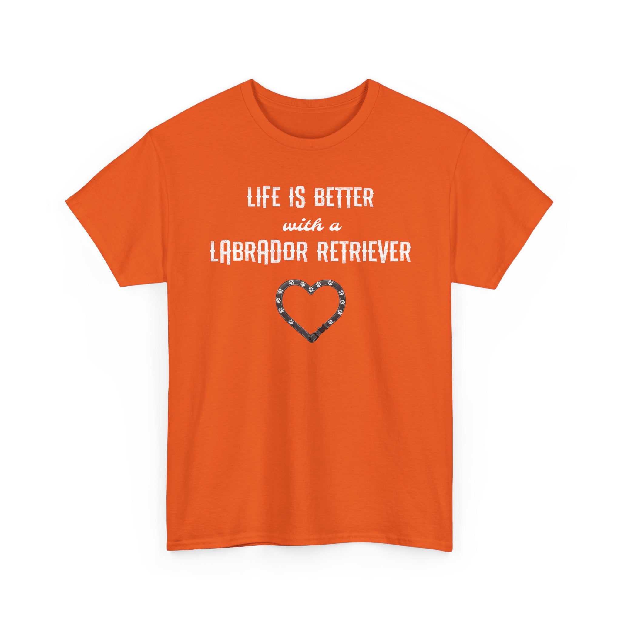 "Life Is Better with a Labrador Retriever" Heart Dog Lover Tee