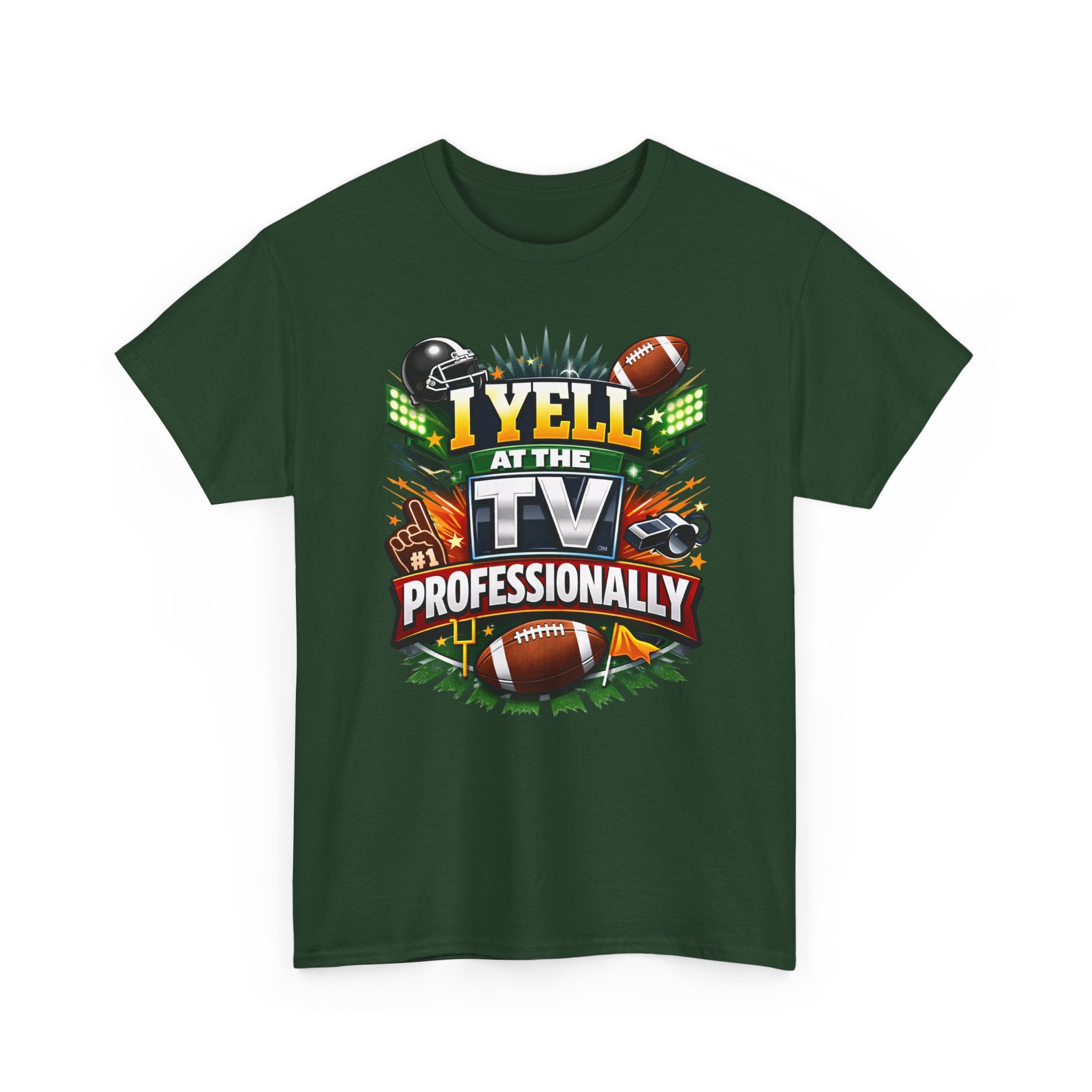 I Yell at the TV Professionally Funny Football Fan T-Shirt