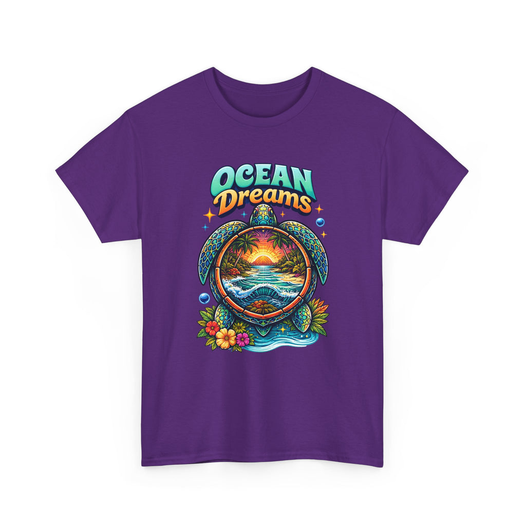 Ocean Dreams T‑Shirt — Tropical Sunset Sea Turtle Graphic Tee