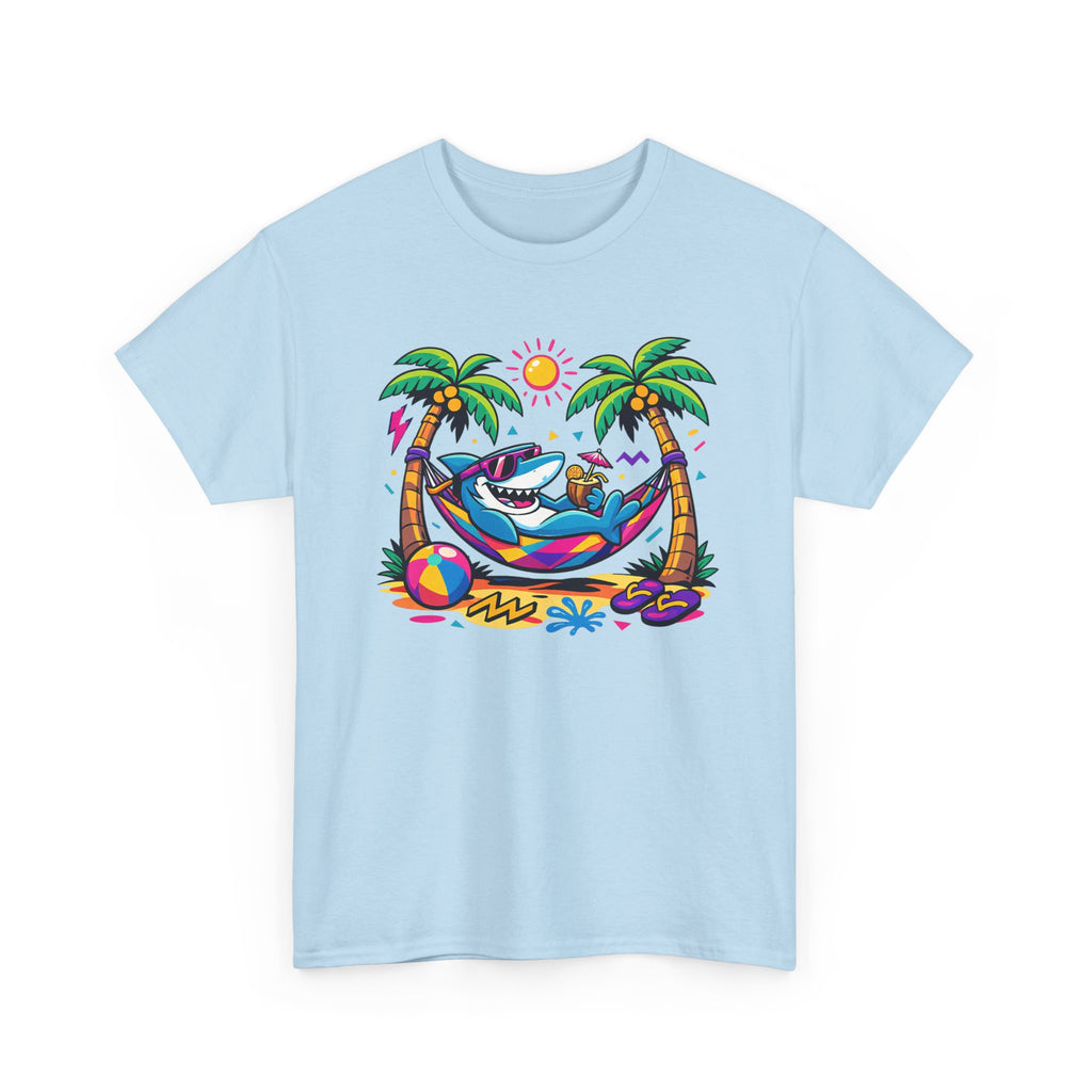 Beach Shark Hammock T‑Shirt — Tropical Summer Vibes Graphic Tee
