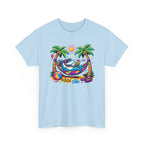 Beach Shark Hammock T‑Shirt — Tropical Summer Vibes Graphic Tee