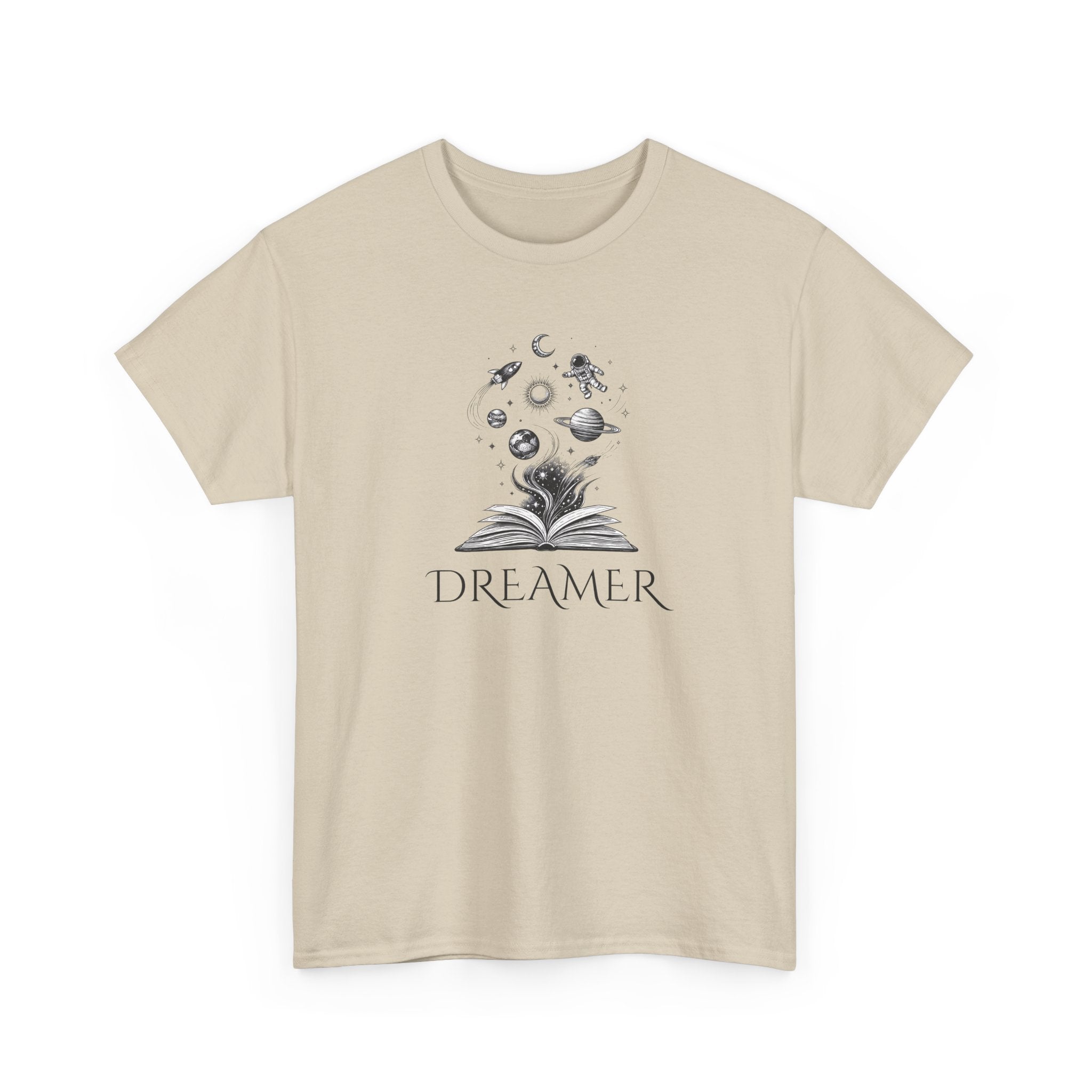 Dreamer T‑Shirt — Illustrated Book & Space Design