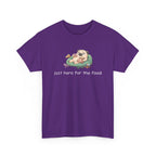 Pug Pizza Tee — "Just Here for the Food" Funny Dog T-Shirt