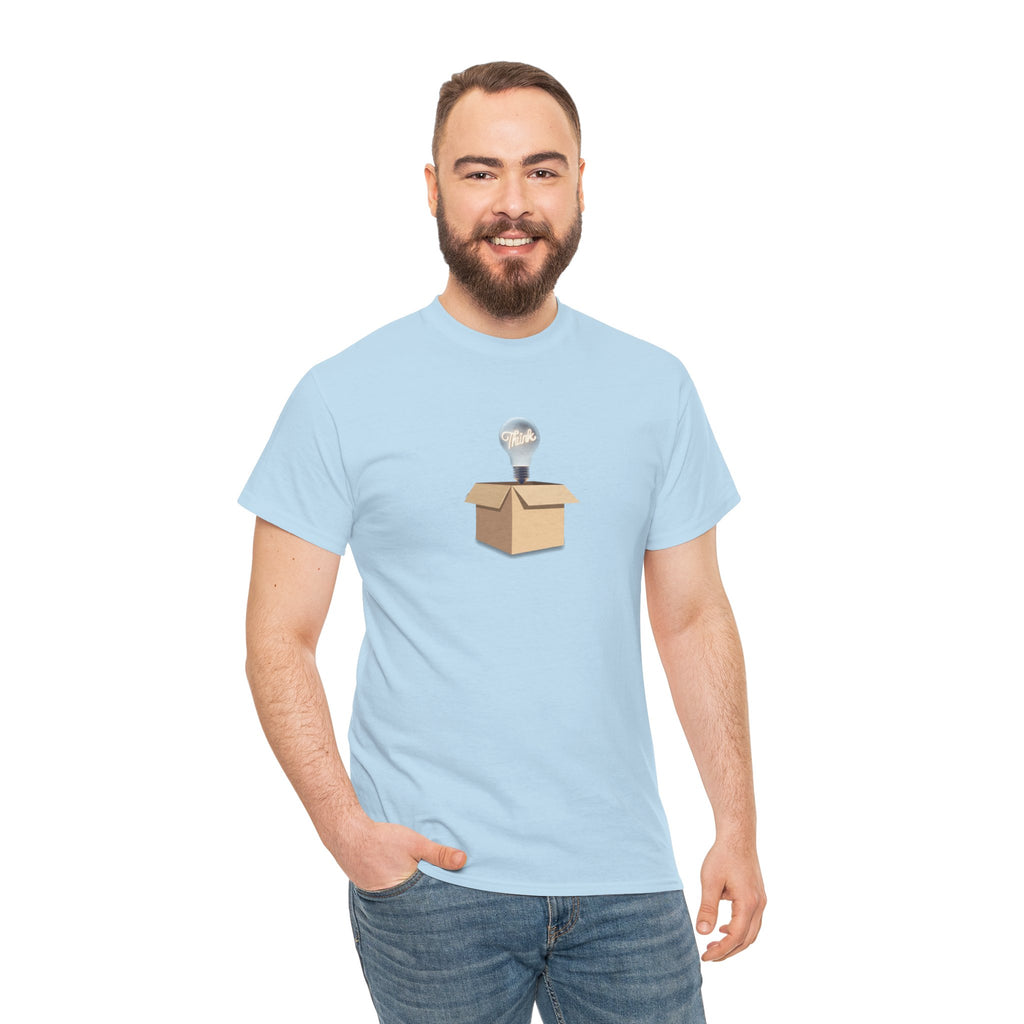 T-Shirt — Lightbulb Idea Think Outside The Box Graphic Tee