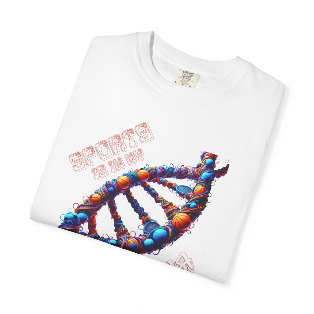 DNA Strand Graphic T-Shirt — "Sports is in my DNA" Athletic Tee