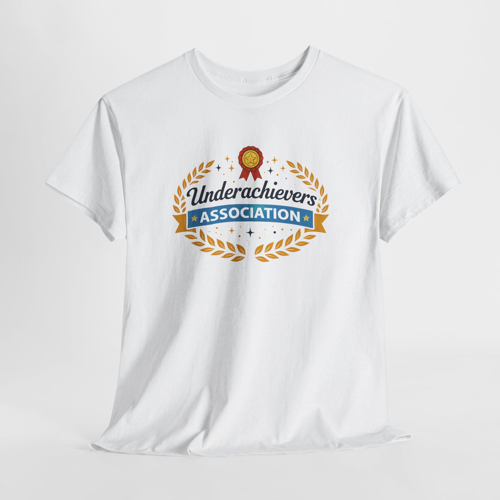 Underachievers Association T-Shirt — Funny Retro Badge Graphic Tee