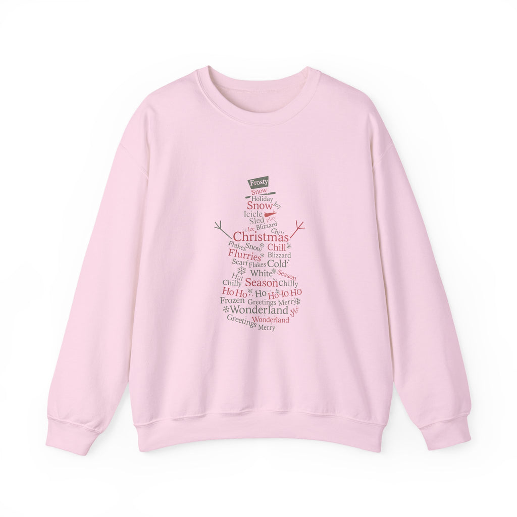 Christmas Word Snowman Sweatshirt