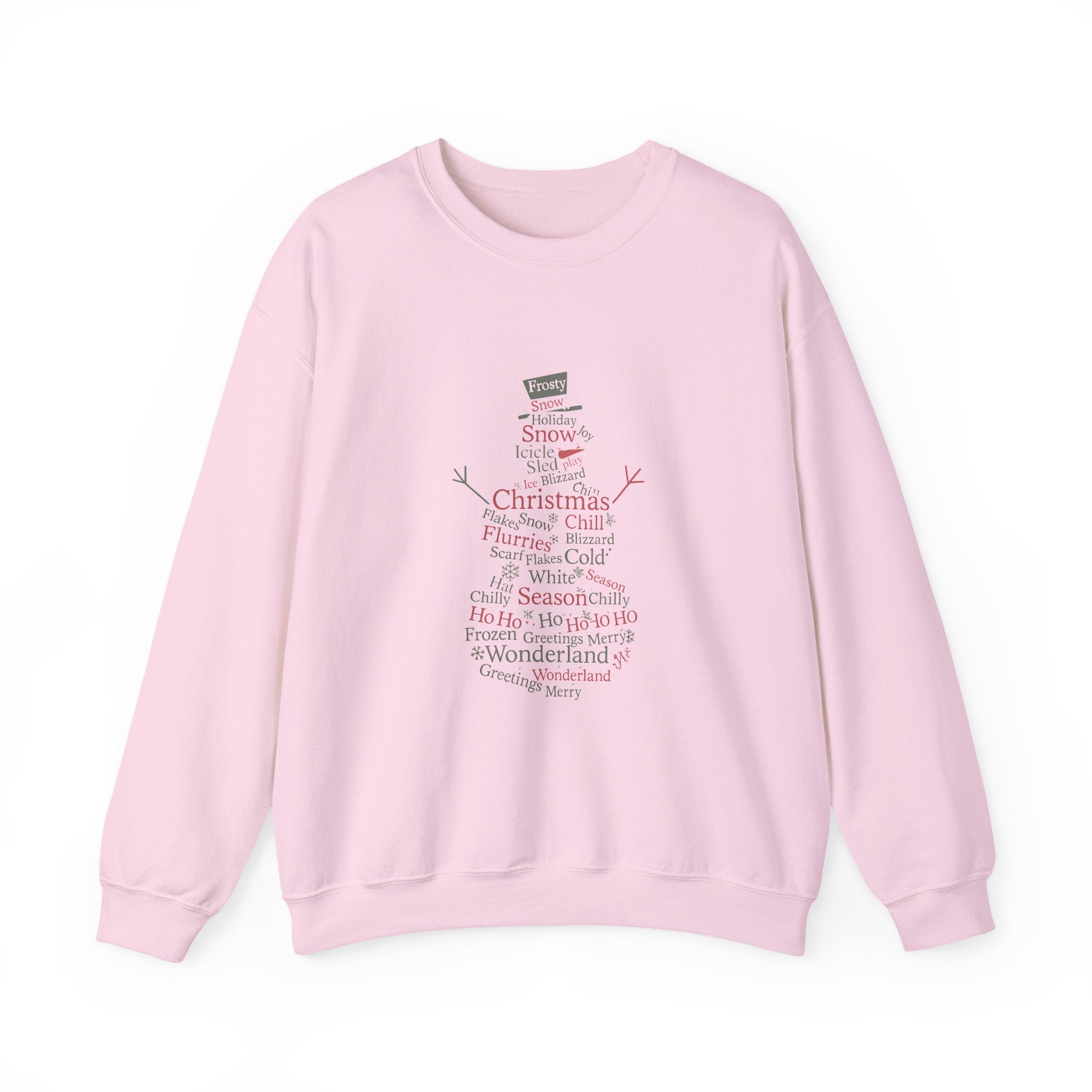 Christmas Word Snowman Sweatshirt