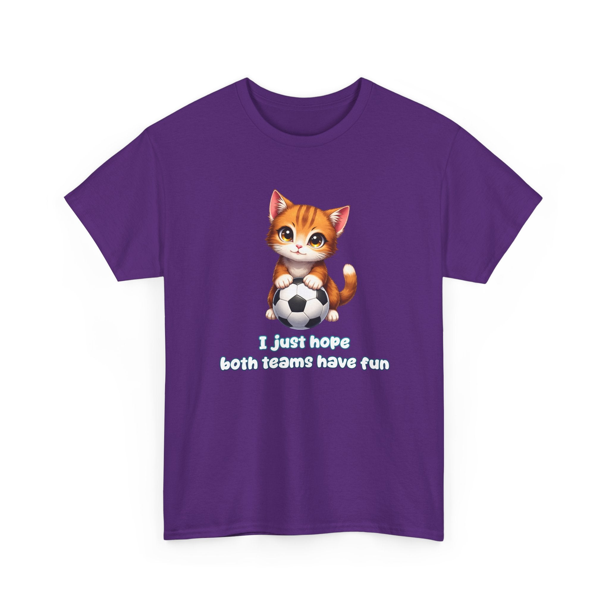 Kitten Soccer T‑Shirt - I Just Hope Both Teams Have Fun Funny Shirt For Soccer Fans